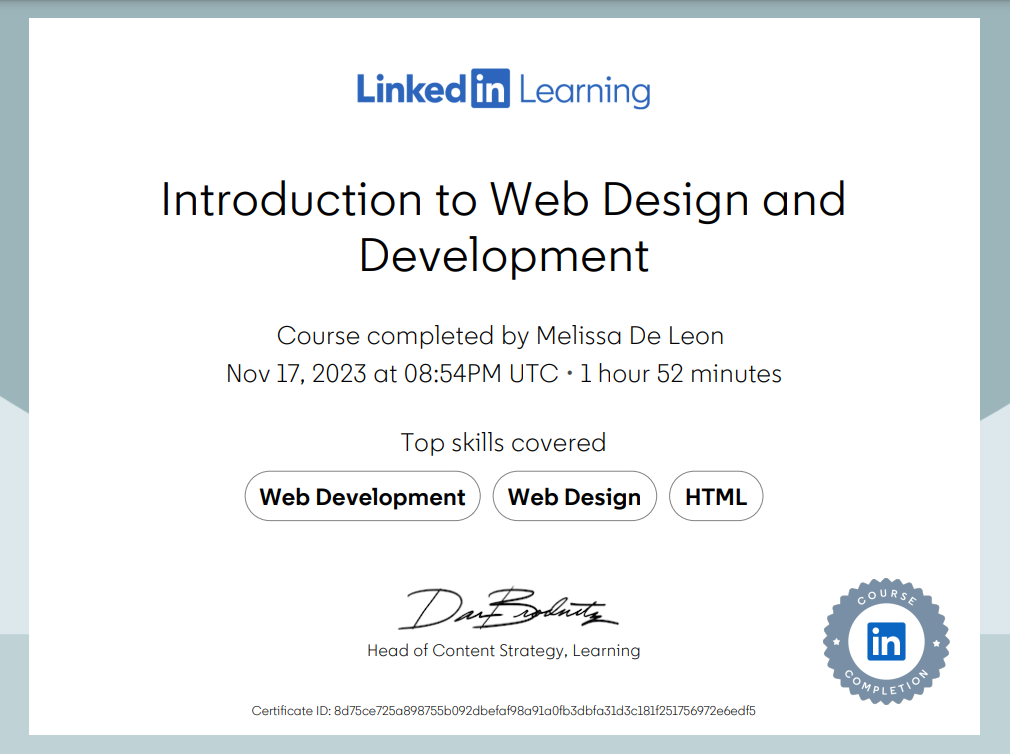 Introduction to Web Design and Development